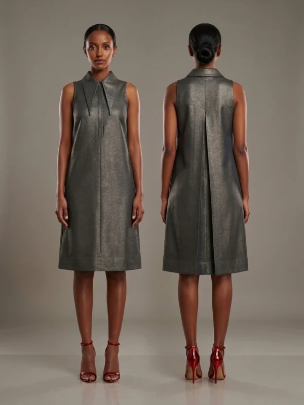 The Apex Meridian Denim Glitter Dress